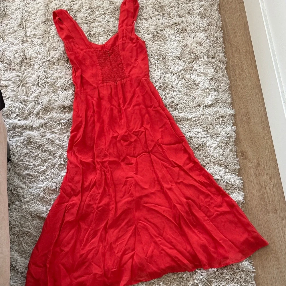 Reformation Hot Day Red Fulton Midi Dress - Picture 6 of 9